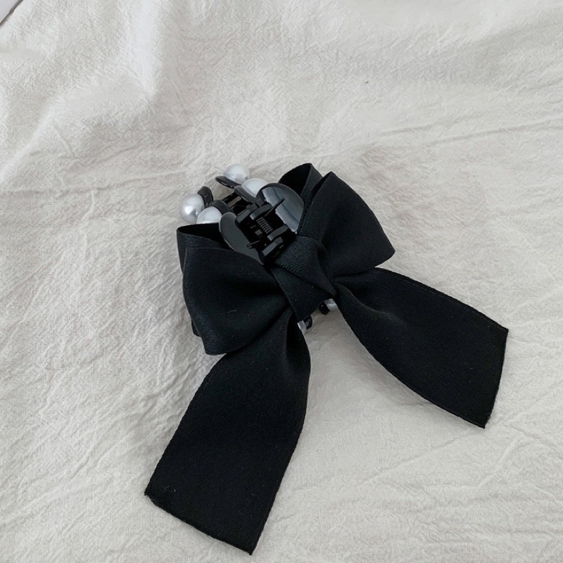 ❣️❣️ Kẹp Tóc Nơ Đầu Tiểu Thư Bản To, Phụ Kiện Tóc Màu Trắng, Đen, Đỏ