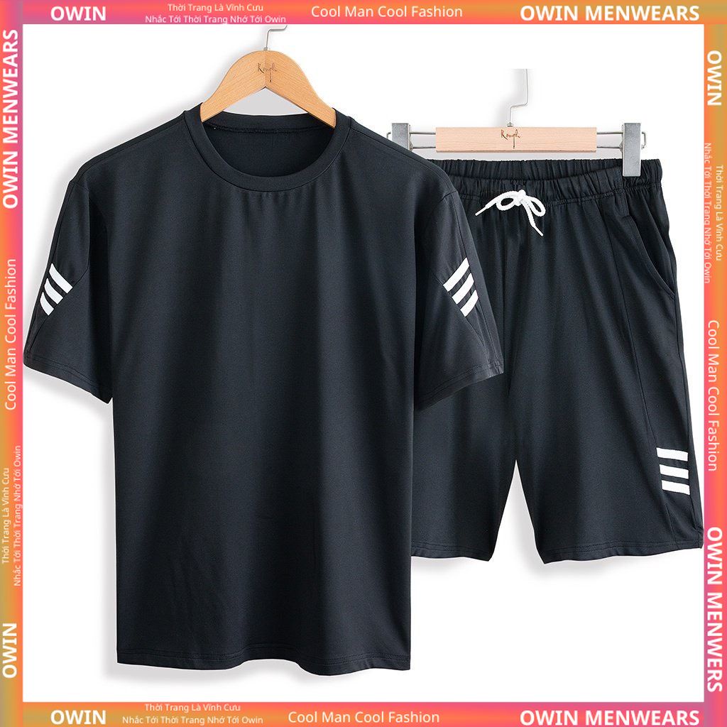 Set thể thao nam Thun lạnh 3 sọc, Bộ Sport nam mặc nhà, tập gym thể thao co dãn 4 chiều cực thích BO03 - OWIN