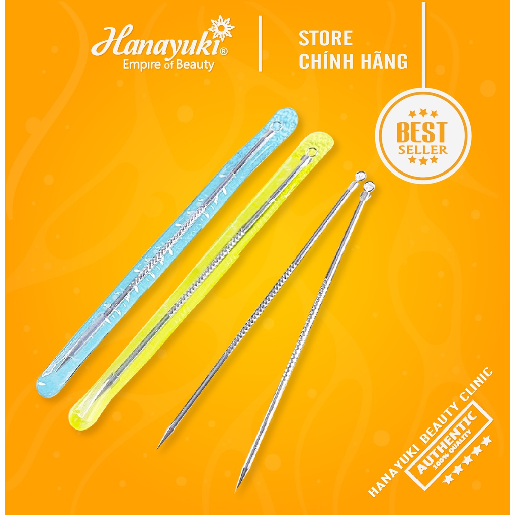 Sỉ- Que nặn mụn / cây nặn mụn 2 đầu không gỉ tiện lợi an toàn cho da nhạy cảm ( 1 cái) - Hanayuki Beauty Clinic