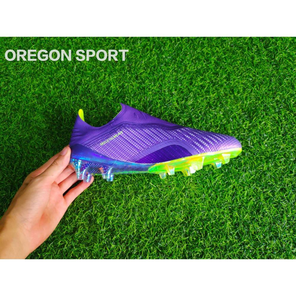 HOT SẴN Giày bóng đá không dây đinh cao Adidas X18+ (Tím huyền bí ) ༗ new