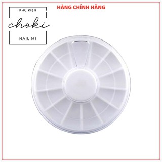 Khay tròn đựng đá CHOKI NAIL MI đính móng tay nhiều ngăn - TT34