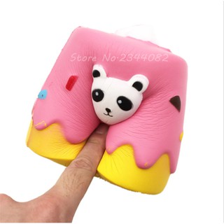 Squishy Bánh Kem Dâu Panda Jumbo