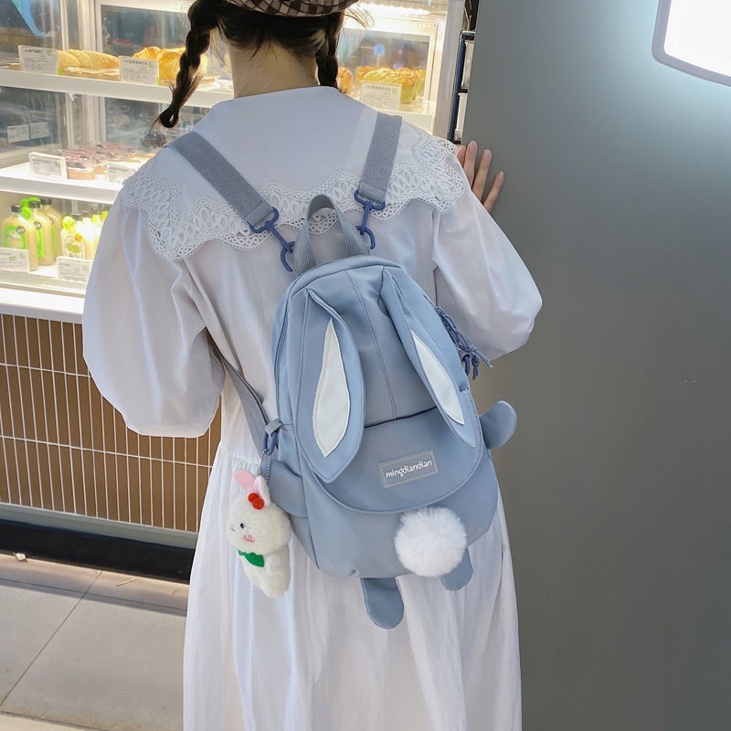 Backpack balo 2022 dành cho nữ Túi đeo chéo vai hình thỏ dễ thương phong cách nhật bản