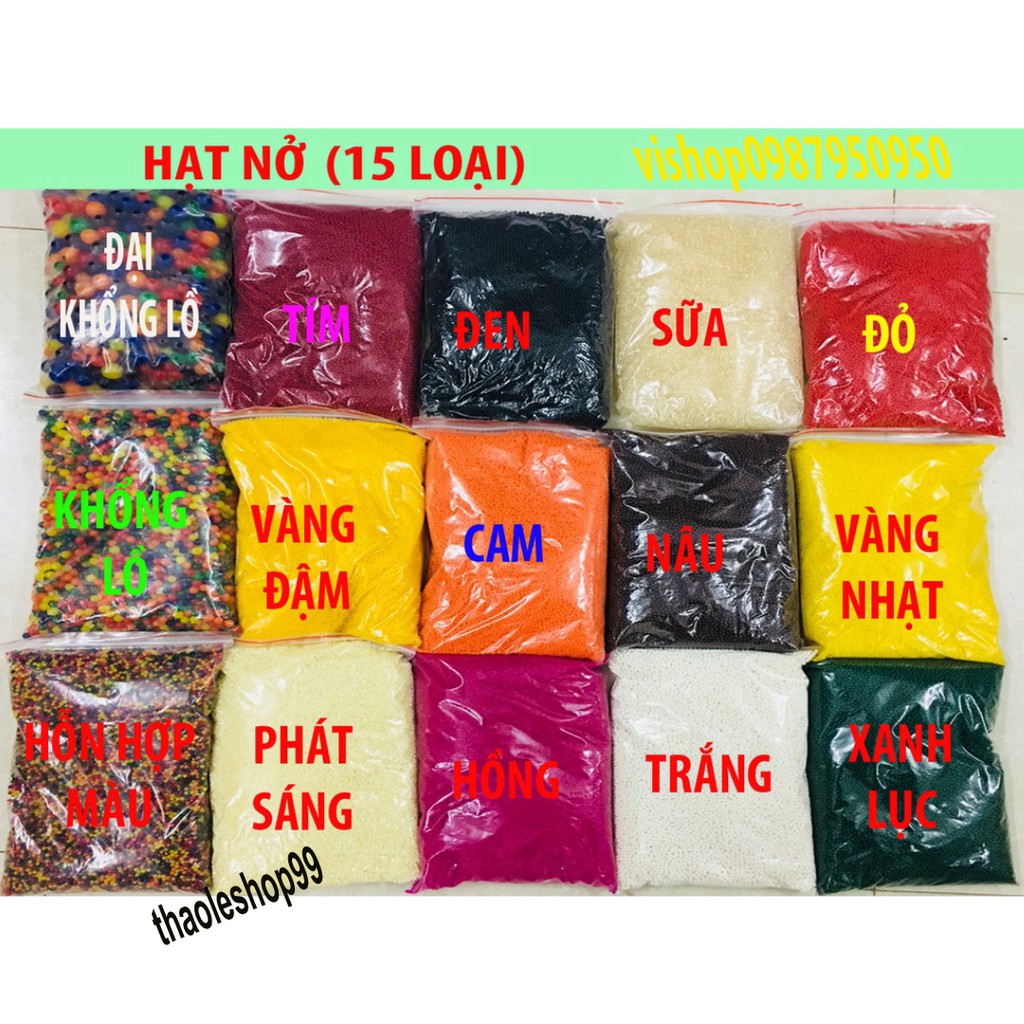 -GÓI 1 KG hạt nở nhiều màu/hạt nở đại khổng lồ nhật bản gồm 10 triệu viên đủ màu trang trí nhà cửa