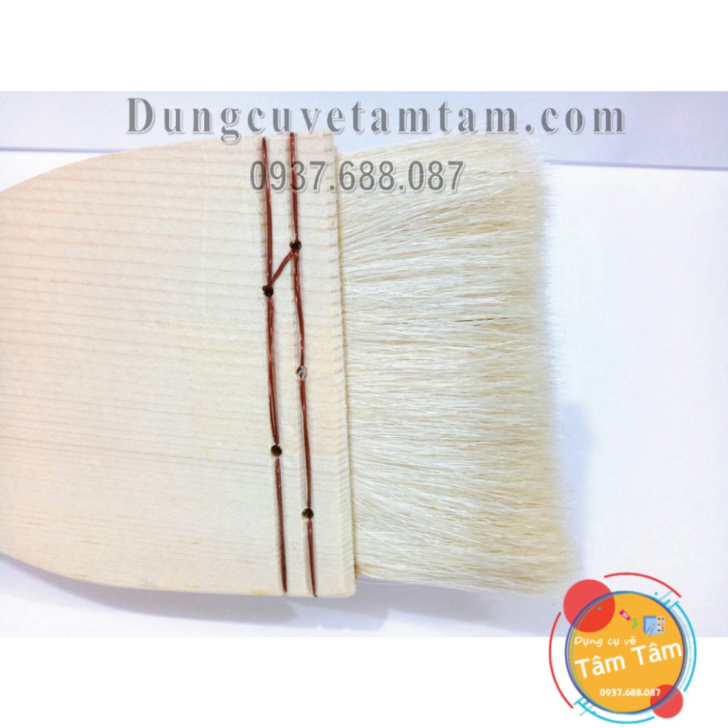 [ TÂM TÂM ]-Cọ bản lông dê Mont marte/Mont marte Goat Hair Pine Wood Brush bán lẻ theo size - []