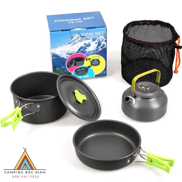 Bộ nồi dã ngoại 3 món DS308
