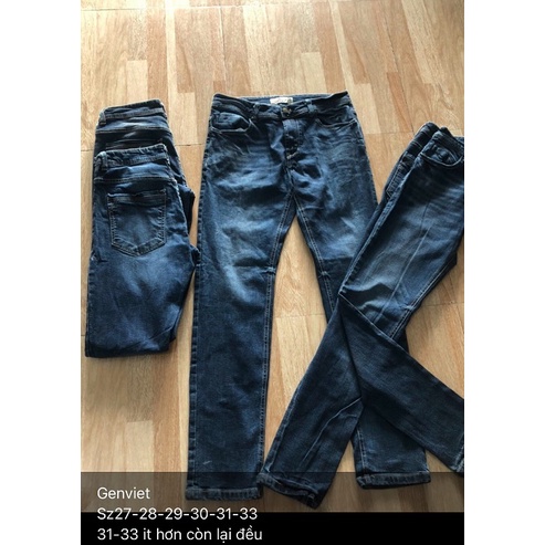 Quần Jeans Nam GENVIET Co Giãn Lỗi Dằn Khóa Túi Sau - 3377 - Vui lòng xem hình ảnh thật