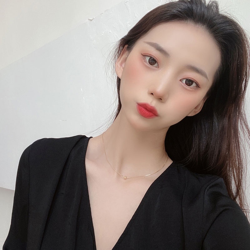 Dây chuyền mặt hình hạt tròn phong cách Hàn Quốc đơn giản thời trang dành cho nữ