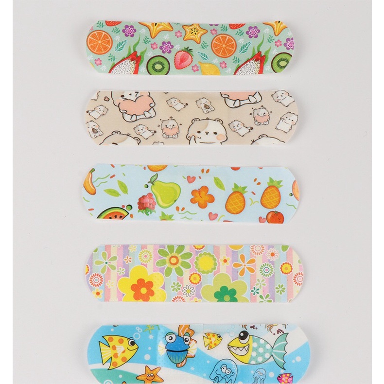 SUGE Bộ 6 Miếng Băng Cá Nhân Kháng Nước Thoáng Khí In Họa Tiết Hoạt Hình Dễ Thương Cho Trẻ Em