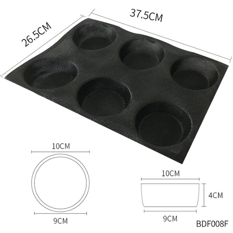 Khuôn Silicone Không Dính Dùng Làm Bánh Hamburger Tiện Dụng