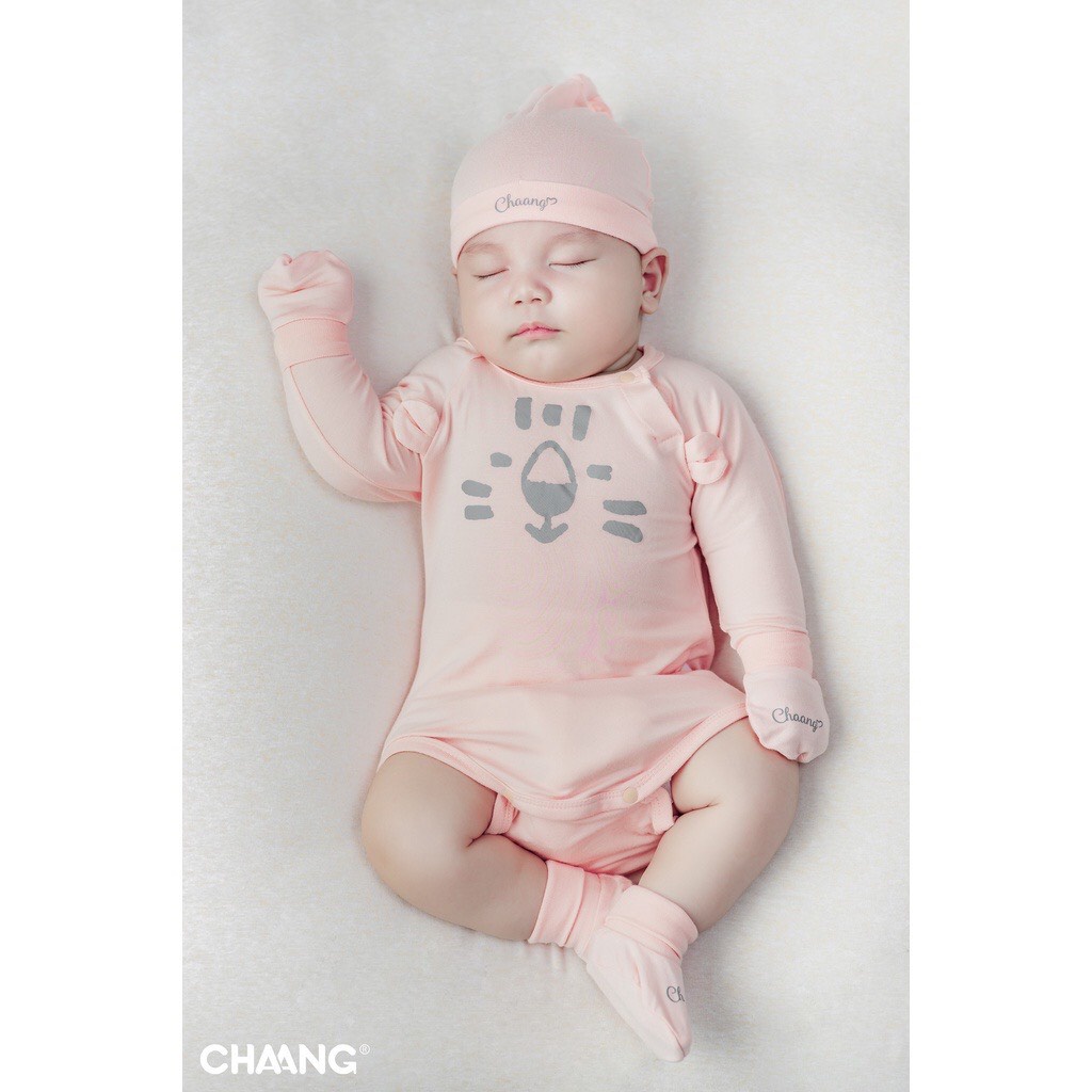 Chaang set 2 mũ thóp cho bé sơ sinh, bảo vệ bé, chất cotton SS2022D09