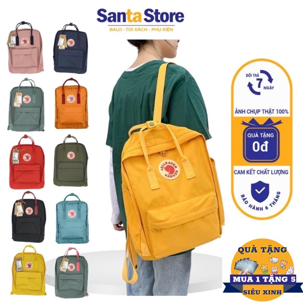 Balo nam nữ đi học thời trang ulzzang Hàn Quốc SANTA STORE Ba lô cặp học sinh đẹp đựng laptop, vải chống nước cao cấp