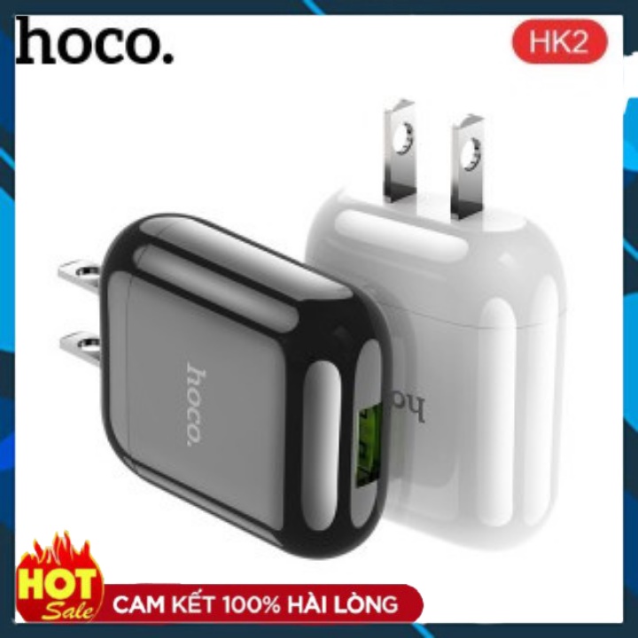Bộ Sạc HK2 3.4A- LIGHTNING Trắng, Đen Bảo Hành 6 Tháng Hàng Chính Hãng