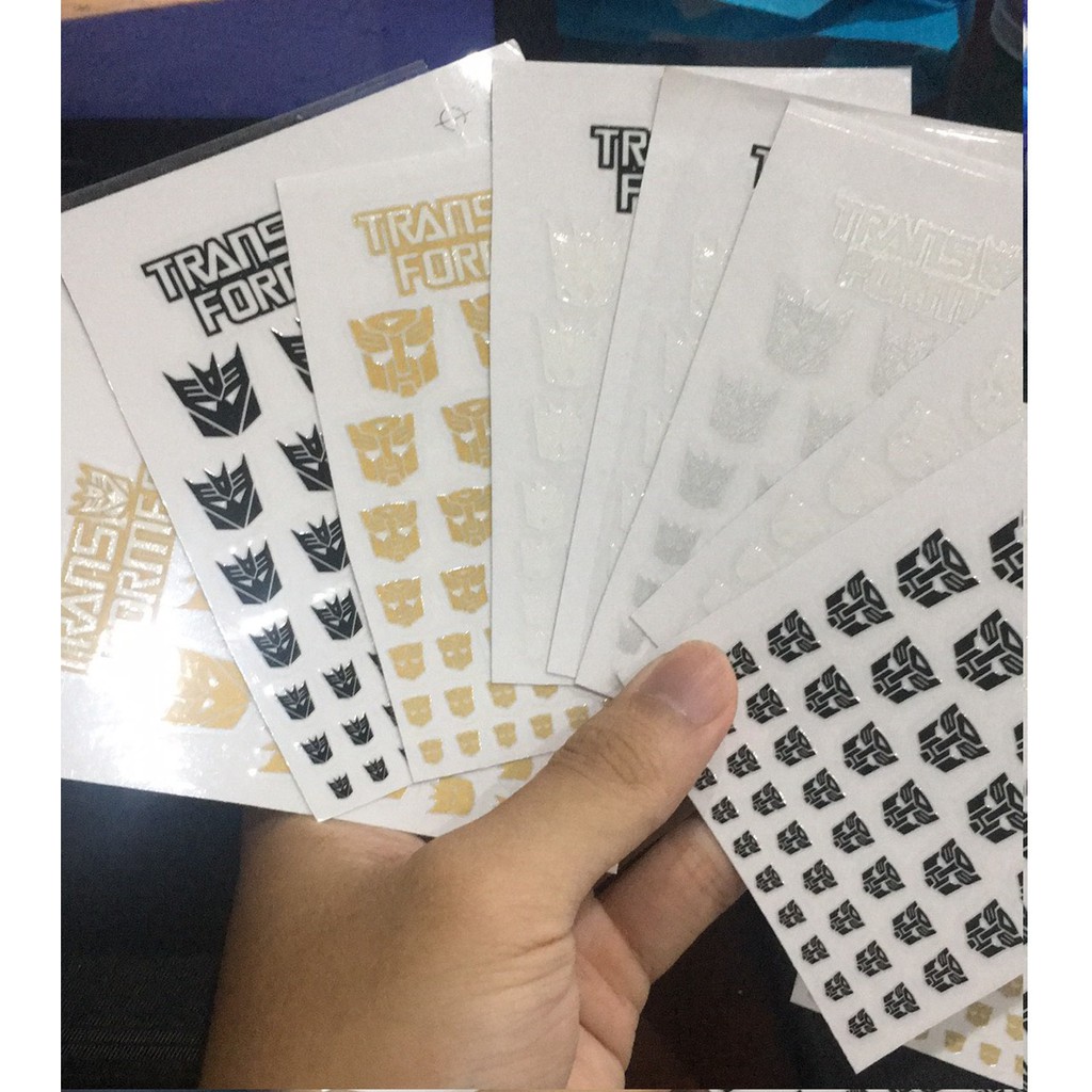 Decal Logo Transformers Các Màu