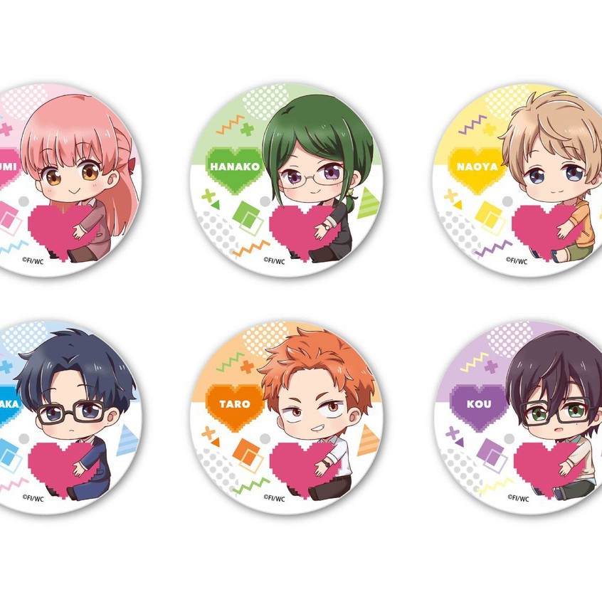 ( 1c ) Huy hiệu cài áo in hình Wotaku ni koi wa muzukashii Thật Khó Để Yêu Một Otaku m01