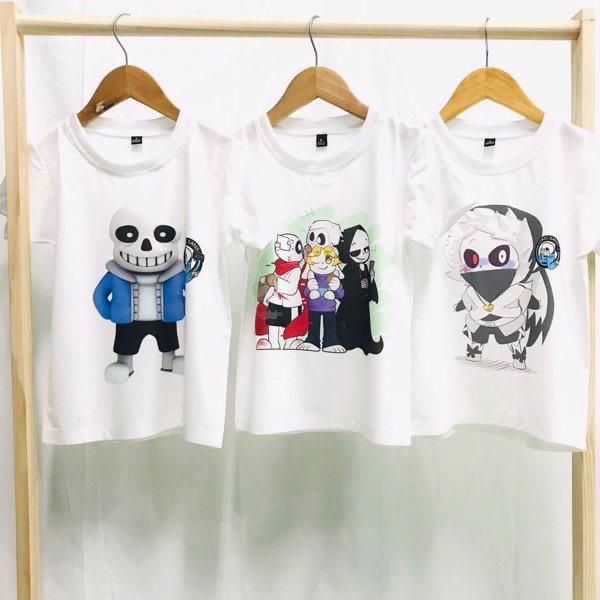 ÁO THUN SANS UNDERTALE TRẺ EM NAM NỮ TAY NGẮN UNISEX CHO CẢ GIA ĐÌNH THỜI TRANG