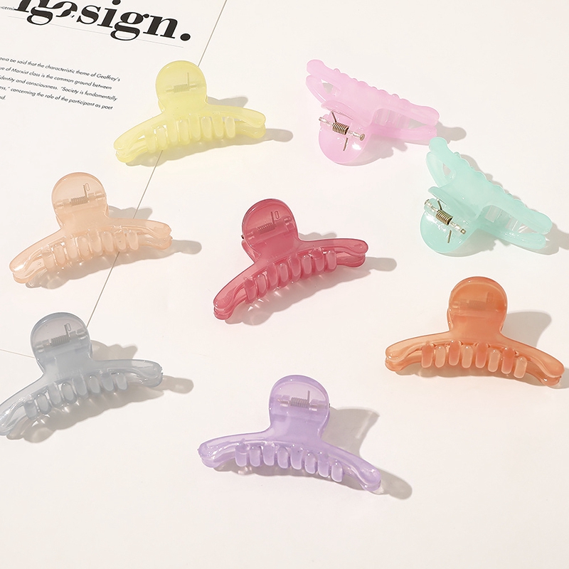 Kẹp tóc càng cua màu thạch cho nữ