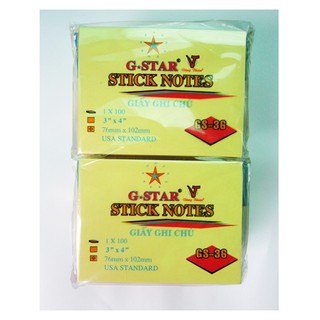 GIẤY GHI CHÚ GSTAR 2 LOẠI 3X2 VÀ 3X4