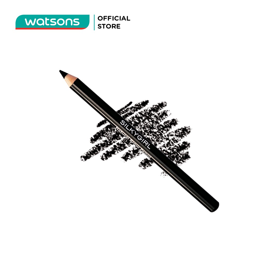 Chì Mày Silkygirl Natural Brow Pencil - 01 Soft Black 1.14g