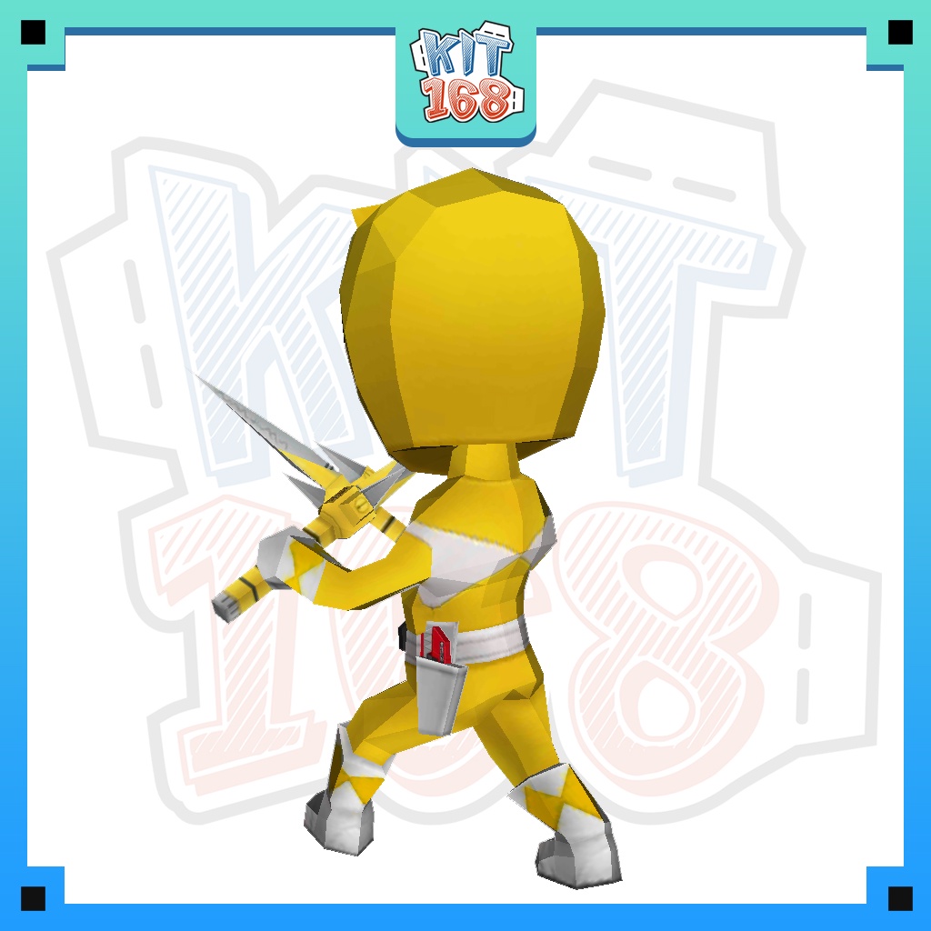 Mô hình giấy Anime Game Yellow Ranger - Power Rangers
