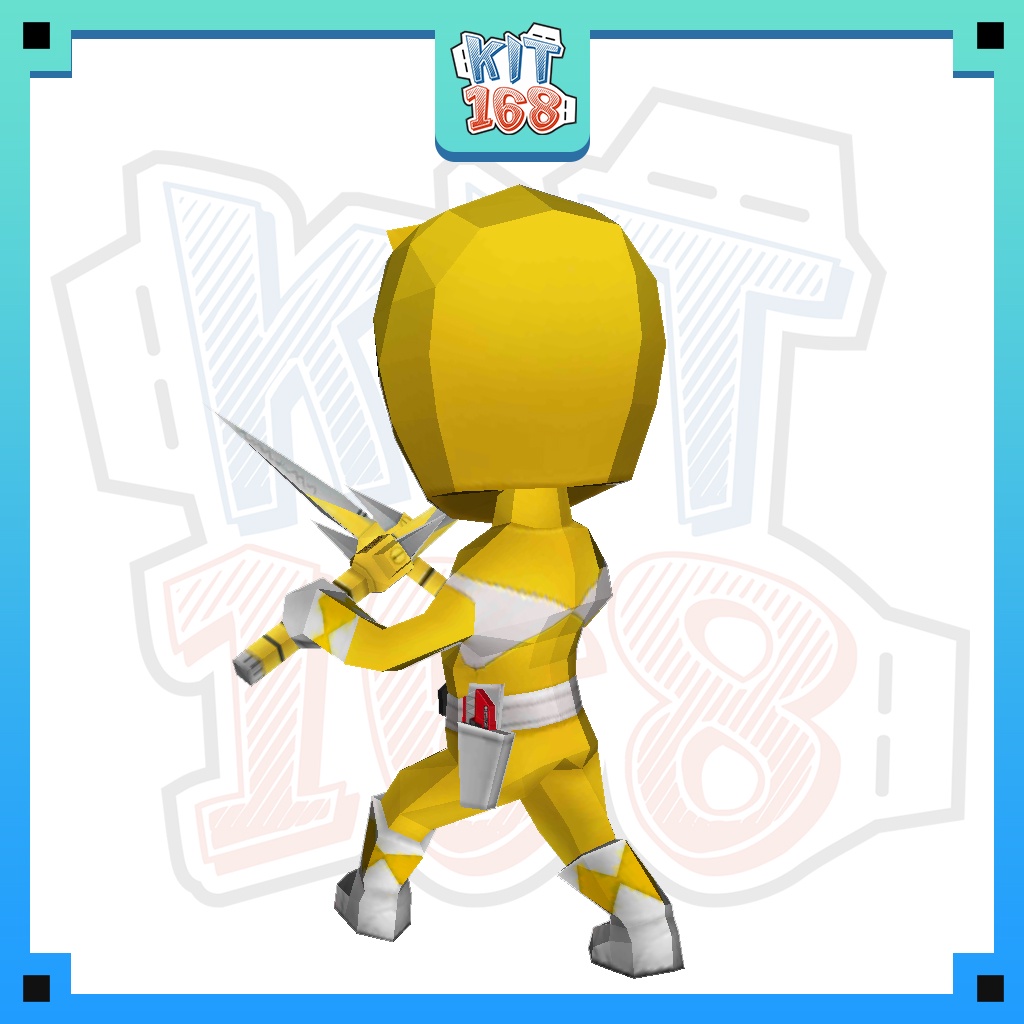 Mô hình giấy Anime Game Yellow Ranger - Power Rangers