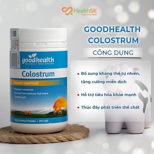 COMBO 2 hôpSữa non Goodhealth Colostrum - Hộp 100g (có tem QR xác thực)_Sữa non 100%_Sữa non bò 100% Goodhealth Colostộp