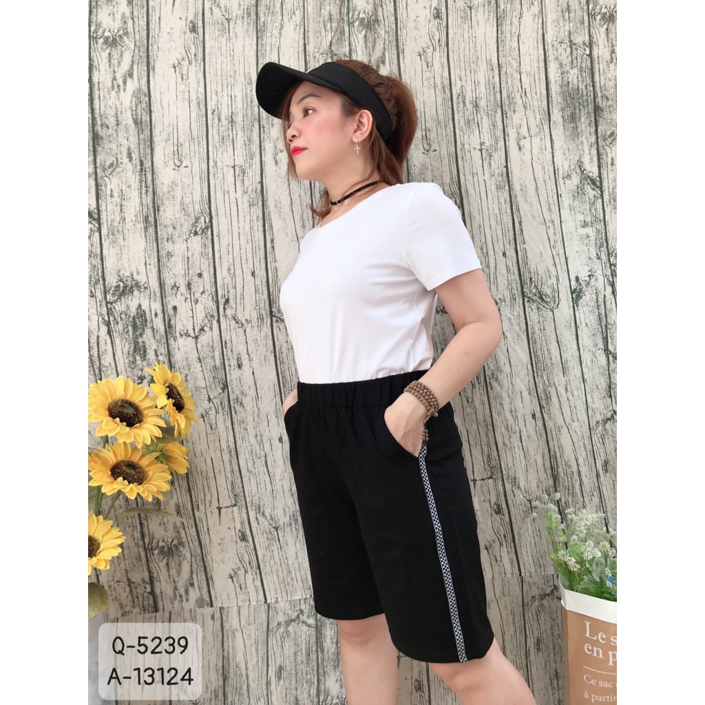 5239 Quần Ngố BIG SIZE Viền Caro 2 Túi - Q.50