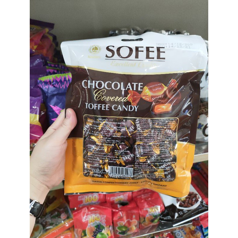 Kẹo Toffee phủ Socolate Hải Hà 250g