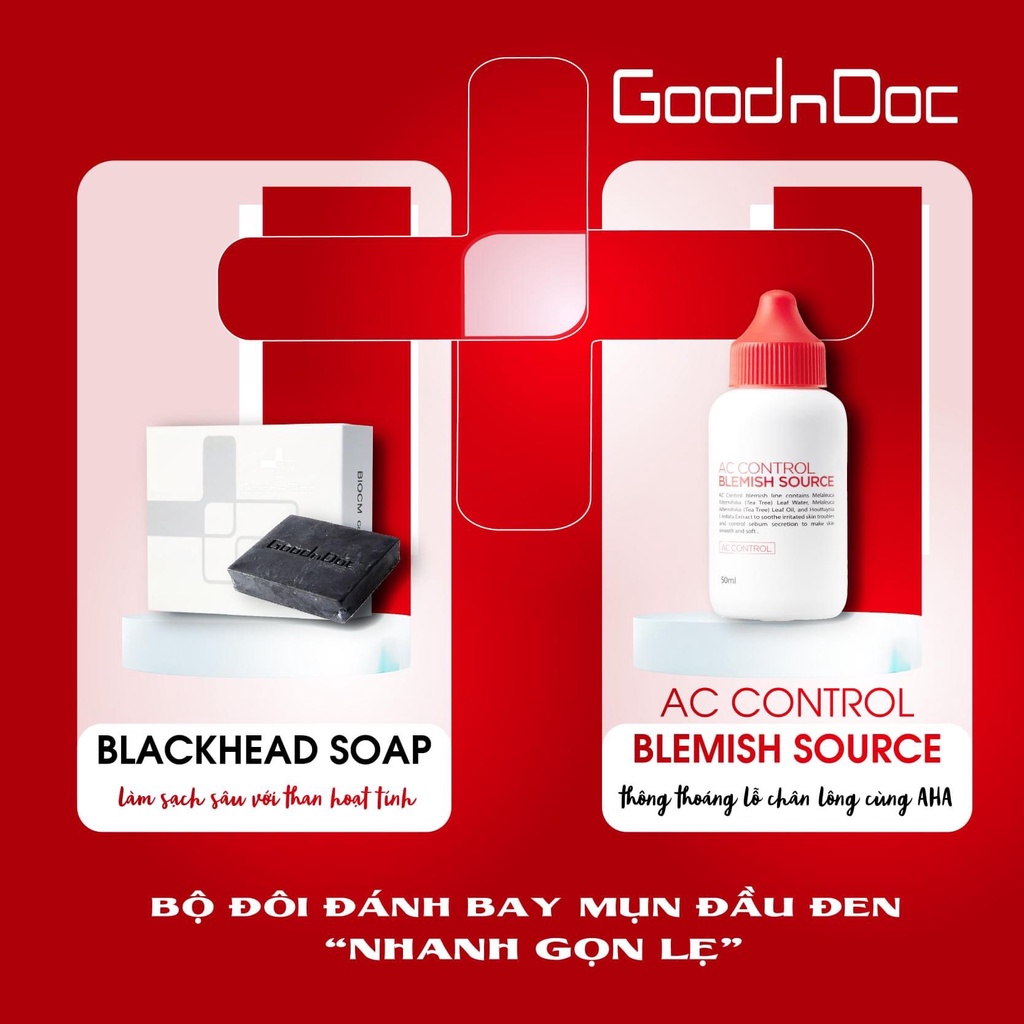 Tinh Chất Ức Chế Mụn GoodnDoc AC Control Blemish Source Cho Da Sau Nặn Mụn (30ml)