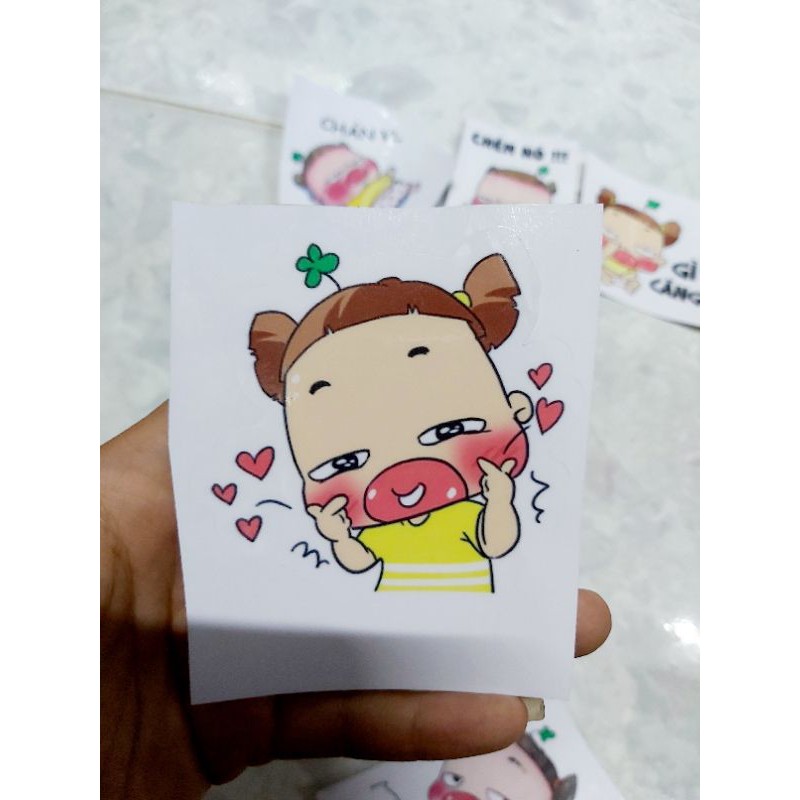 Tem nhãn dán Sticker IN194 cao cấp chất liệu decal sữa đã cán màng - 5 x 9cm - Quỳnh Aka 2 Cool Ngầu