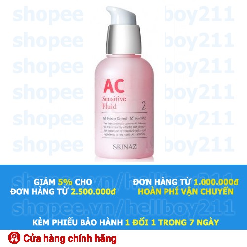 Tinh Chất AC SENSITIVE FLUID  skinaz Hàn Quốc