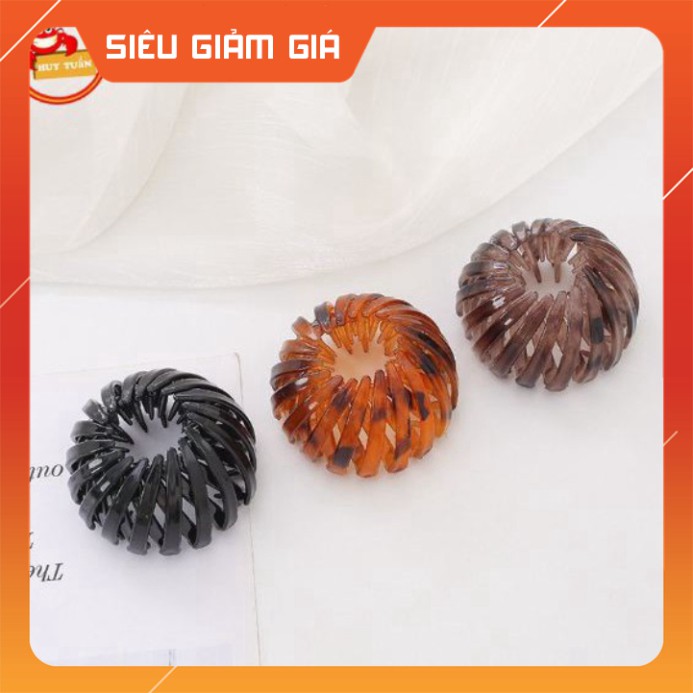 Chụp Búi Tóc Tròn - Kẹp Tóc Dạng Tròn Co Giãn
