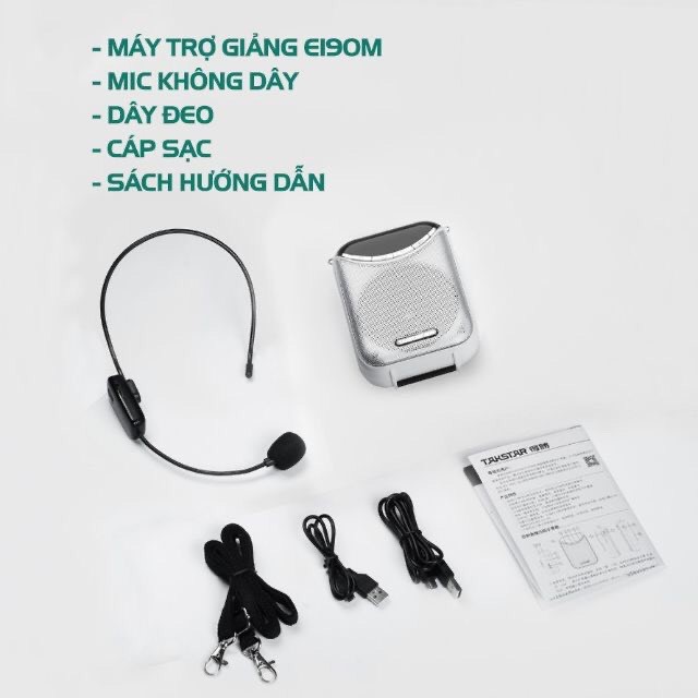 Takstar E190M Loa mic máy trợ giảng cao cấp không dây, FM, Giáo Viên, hưỡng dẫn viên, bán hàng