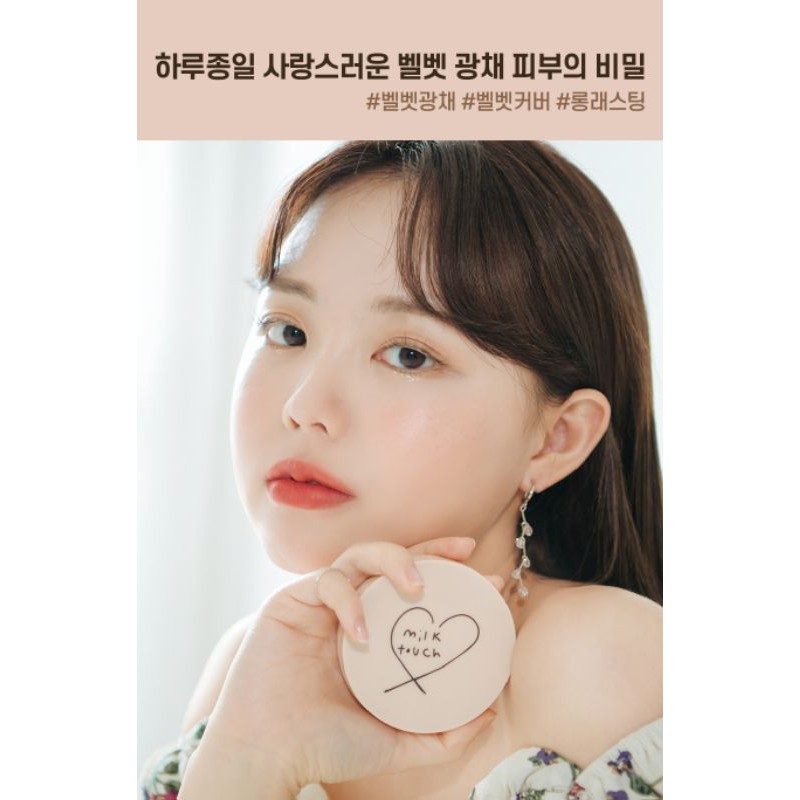 Phấn nước MILK TOUCH Long Lasting Velvet Glow Cushion