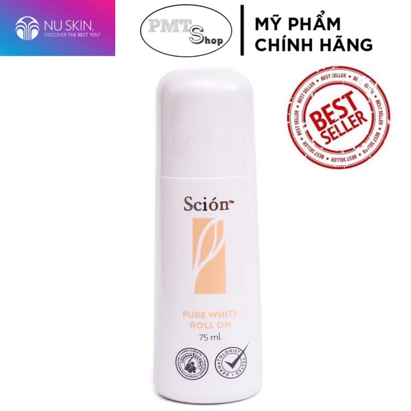 Lăn khử mùi Scion Nuskin 75ml - sáng da, khử mùi hôi (Nu skin Pure White Roll On)