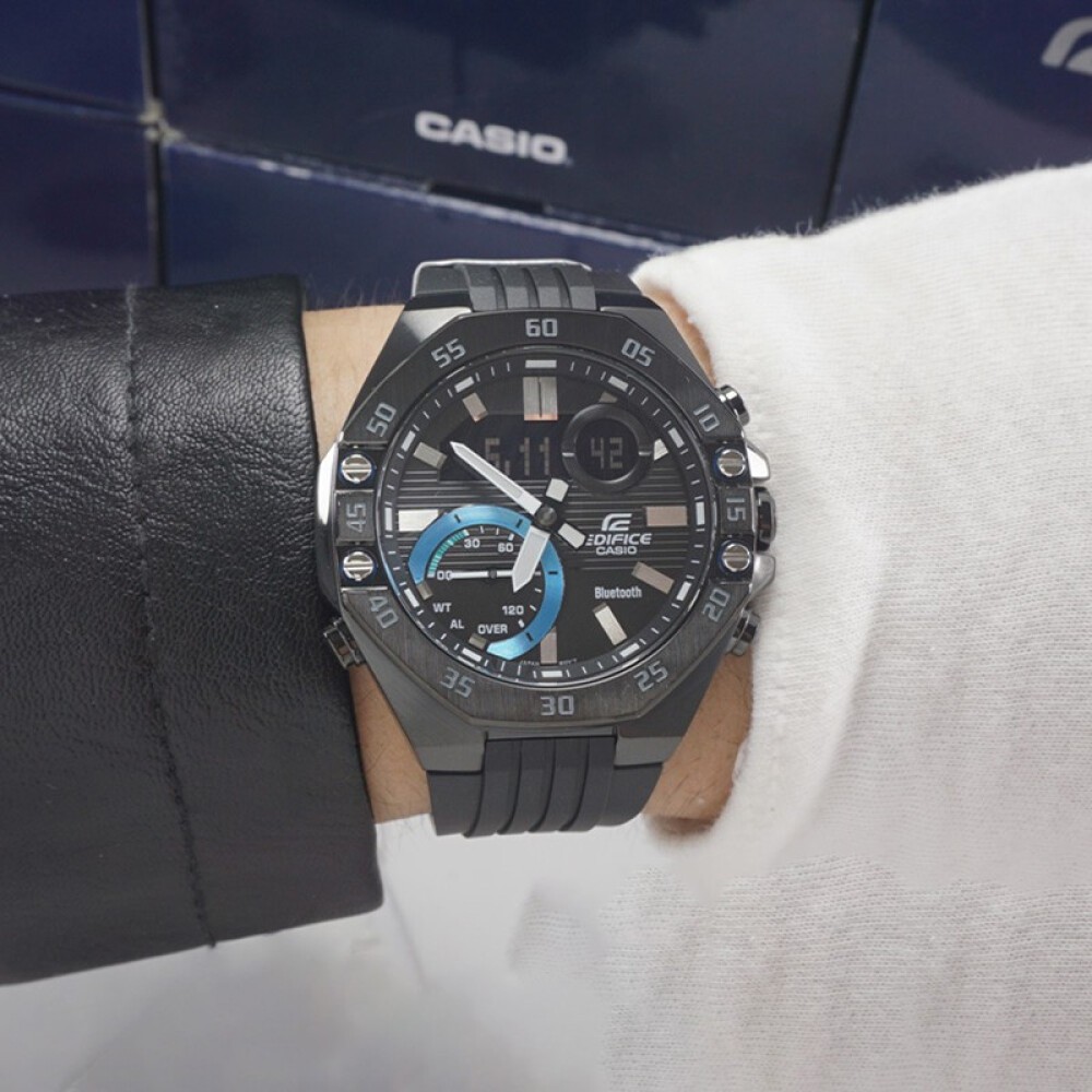 Đồng hồ nam dây nhựa Casio Edifice chính hãng Anh Khuê ECB-10PB-1ADF