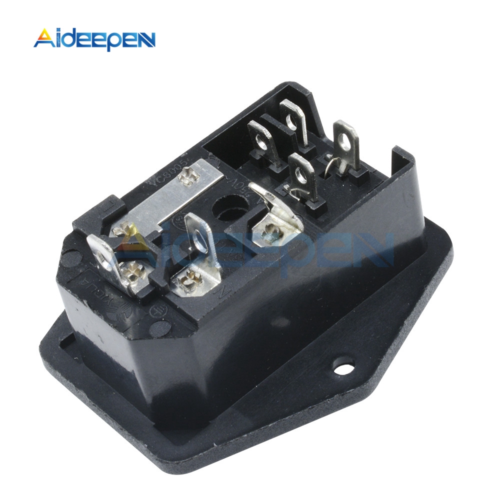 Ổ cắm điện AC 3 chân có hộp cầu chì 250v 10A | BigBuy360 - bigbuy360.vn