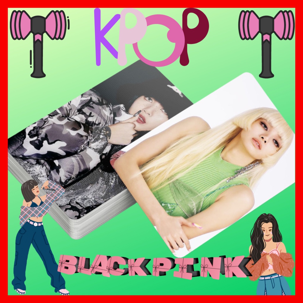 1 Hộp gồm 55 ảnh BLACKPINK Trong Album BORN PINK Lomo bo góc