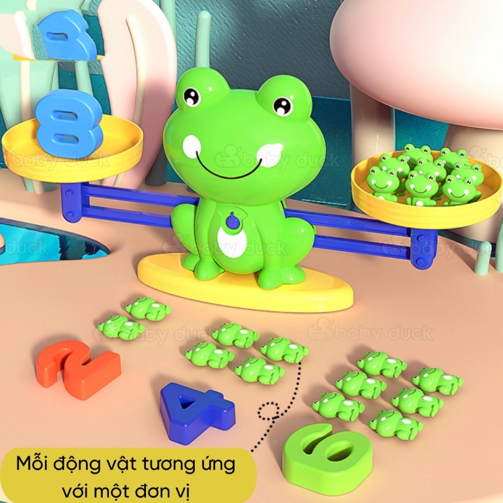 Đồ Chơi Cân Bằng Toán Học Hỗ Trợ Bé Học Tính Toán_ Cân ếch Size Lớn Cho Bé