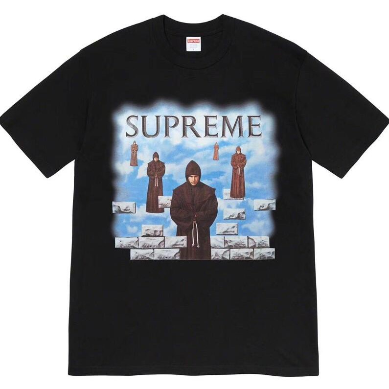 ◐▤✆Áo Thun Cotton Ngắn Tay In Chữ Supreme Thời Trang Cho Nam Nữ