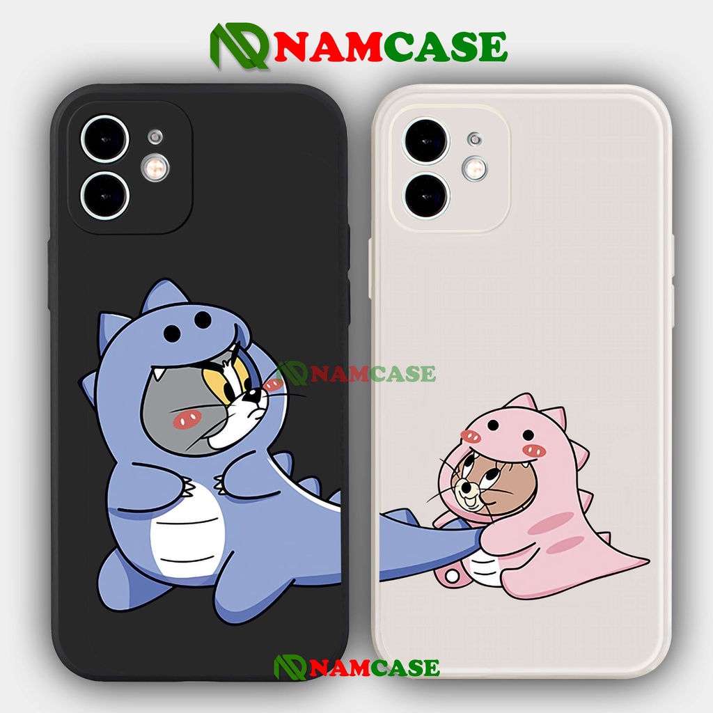 Ốp lưng iPhone cặp đôi cạnh viền vuông silicon dẻo cho iphone 6/6s/7/8/X/XS/XR/11/12/13 Pro Plus Max cute dễ thương