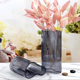 Bình hoa thủy tinh sọc dọc 2 ngăn evelyn lh054