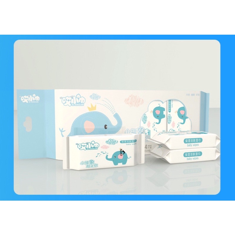 Khăn giấy ướt bỏ túi siêu mini, để đâu cũng vừa (8gói nhỏ/ bịch)