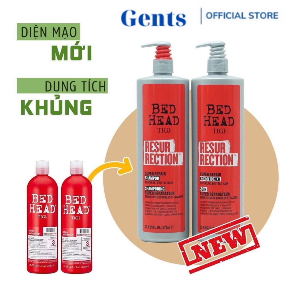 TIGI Dầu Gội Xả TIGI BED HEAD ALL NEW 2021  970ML Đủ Màu, Dầu Gội TIGI Chính Hãng GentsOfficialStore