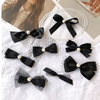 Bộ sưu tập kẹp tóc nơ tông đen huyền bí 🥰