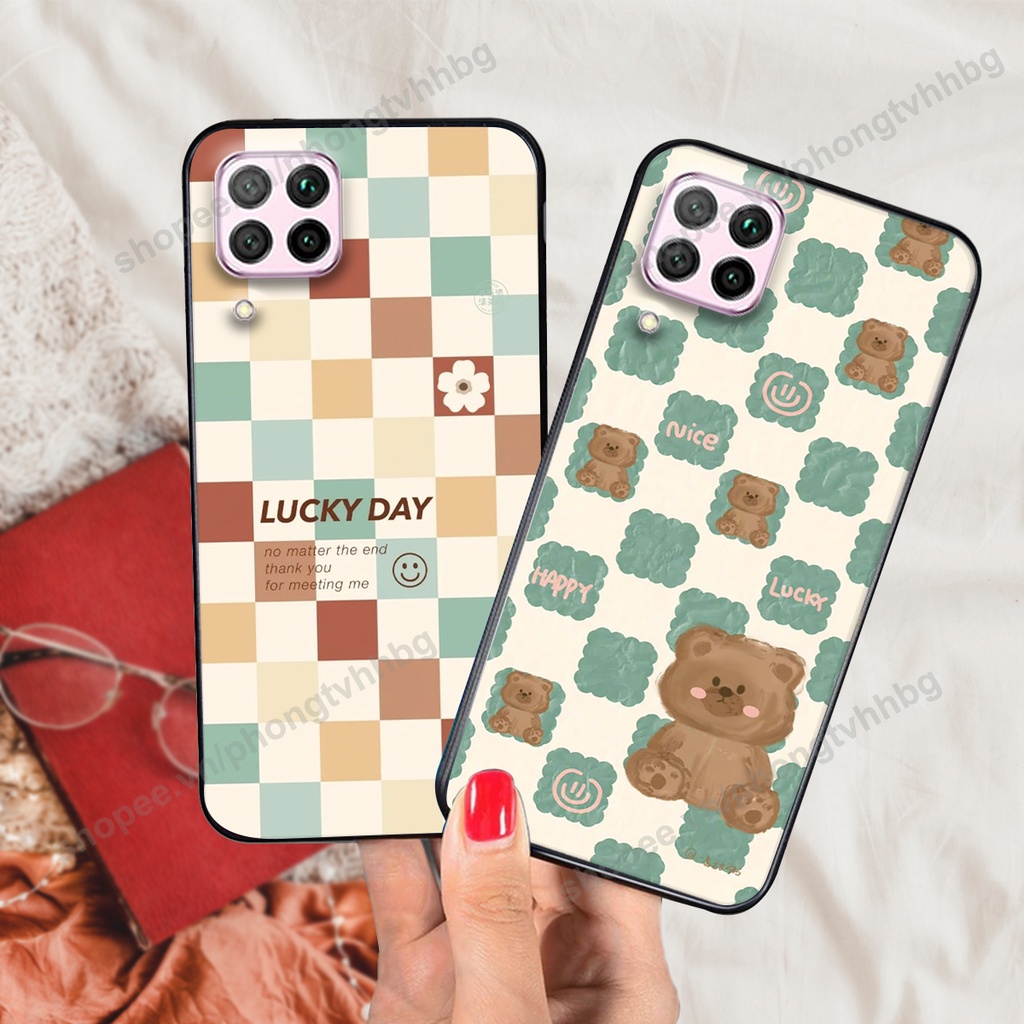 Ốp lưng Huawei Nova 7i trái tim gấu thể thao , smile mặt cười cực cute