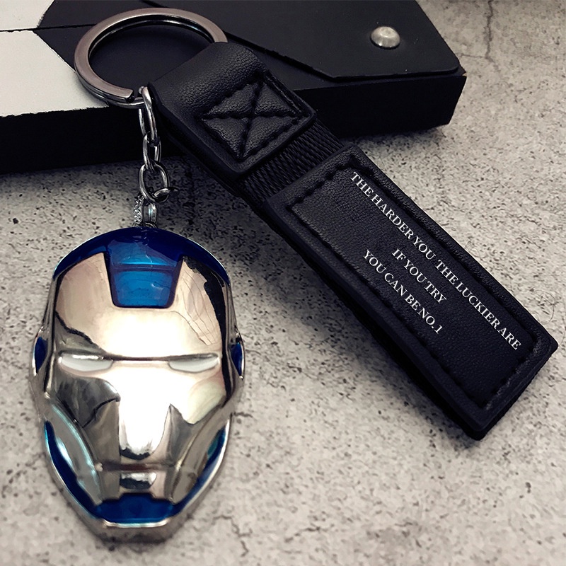 Móc khóa da hình Iron Man sáng tạo cho nam
