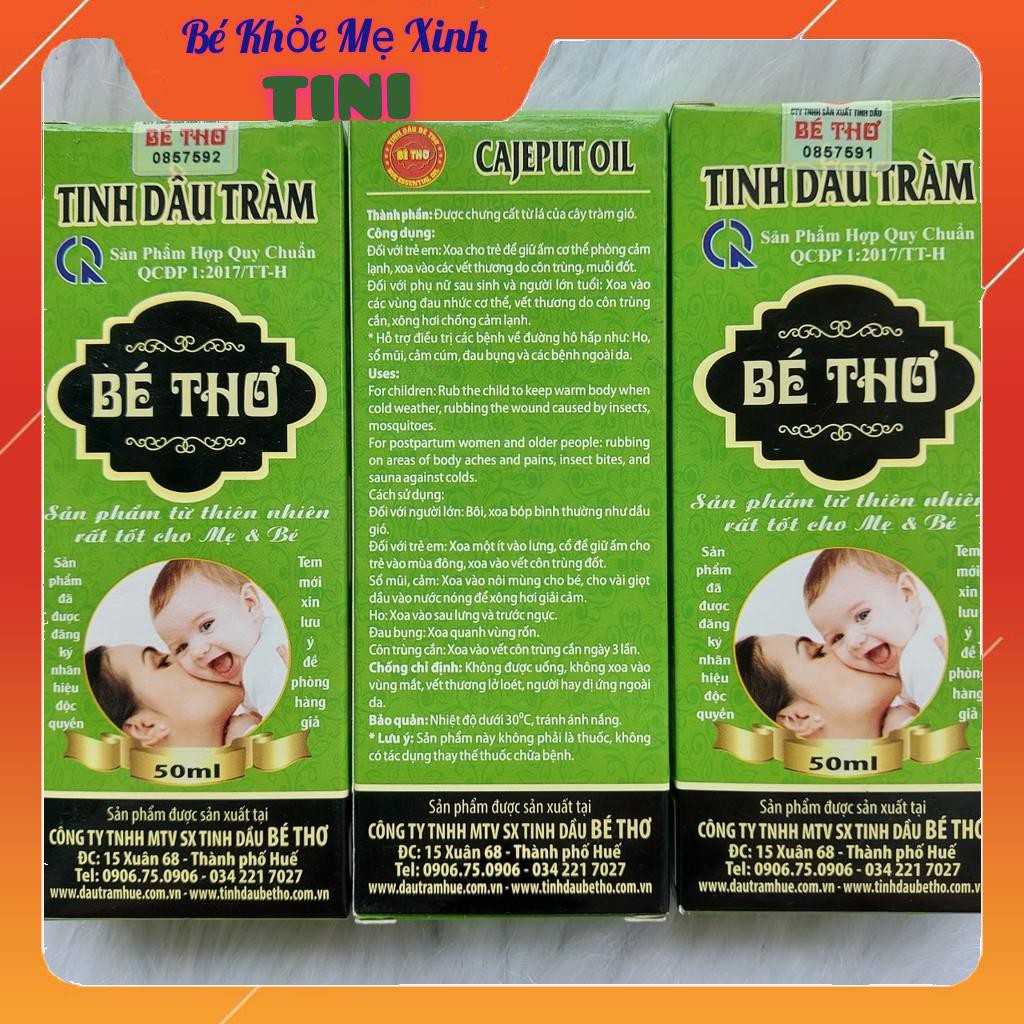 Tinh dầu tràm Bé Thơ hàng chính hãng chai 50ml