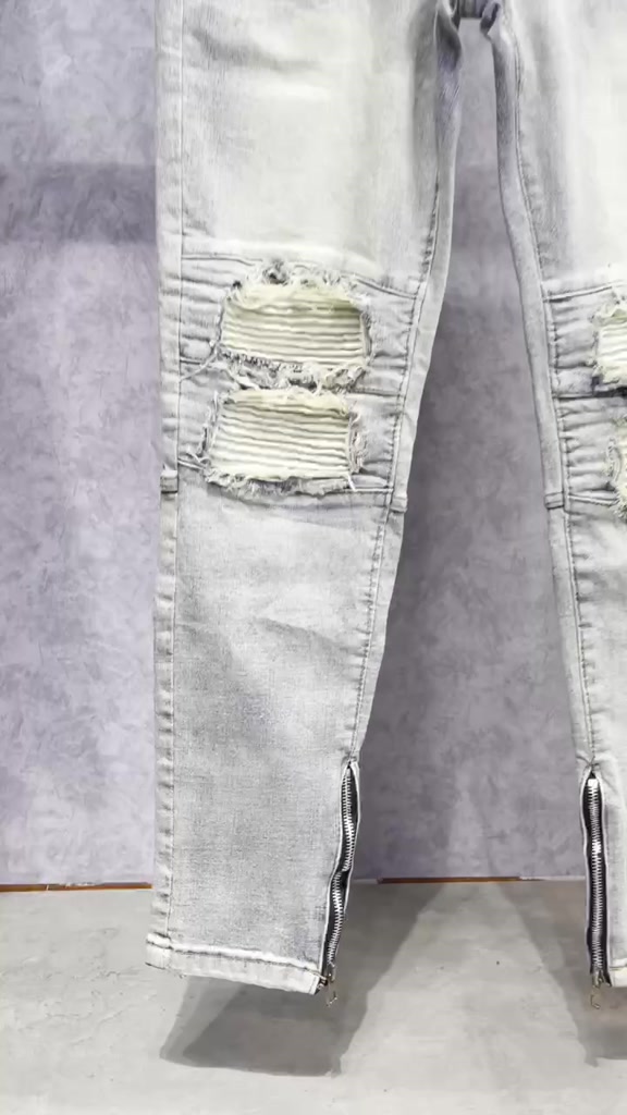 Quần Jeans Amiri Nam Vá Da Cực Xịn - Quần Jeans Nam Amiri Khoá Chân Cao Cấp | BigBuy360 - bigbuy360.vn