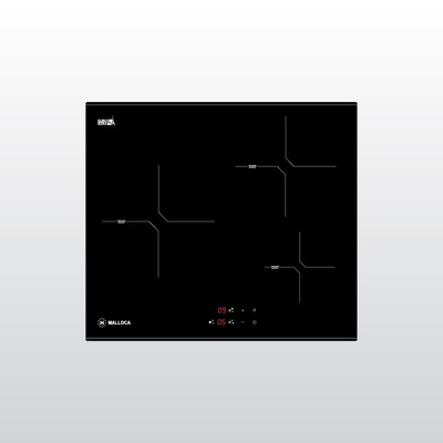 Bếp từ 3 vùng nấu Malloca MH-03I N - Kính đen chấm bi, công suất 5600W